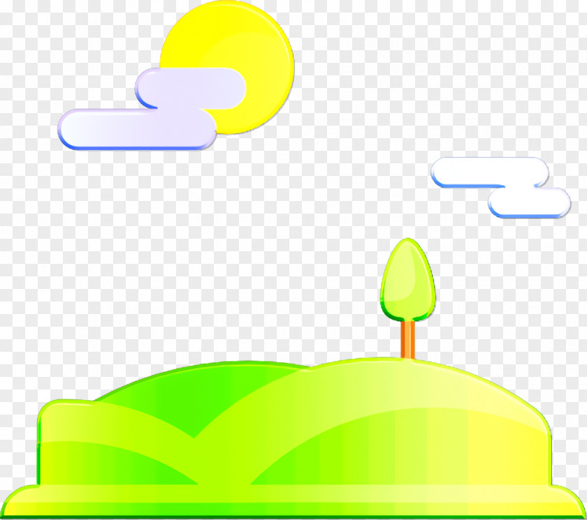 Landscapes Flat Color Icon Hills Mountain PNG