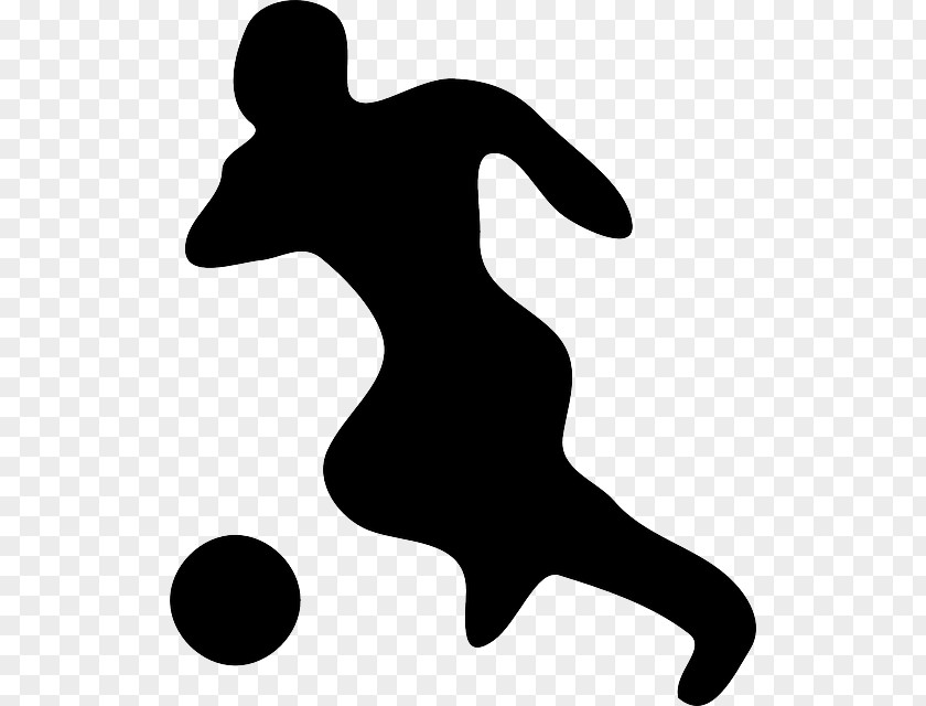 Playing Soccer Silhouette Figures Material Football Player Dribbling Clip Art PNG