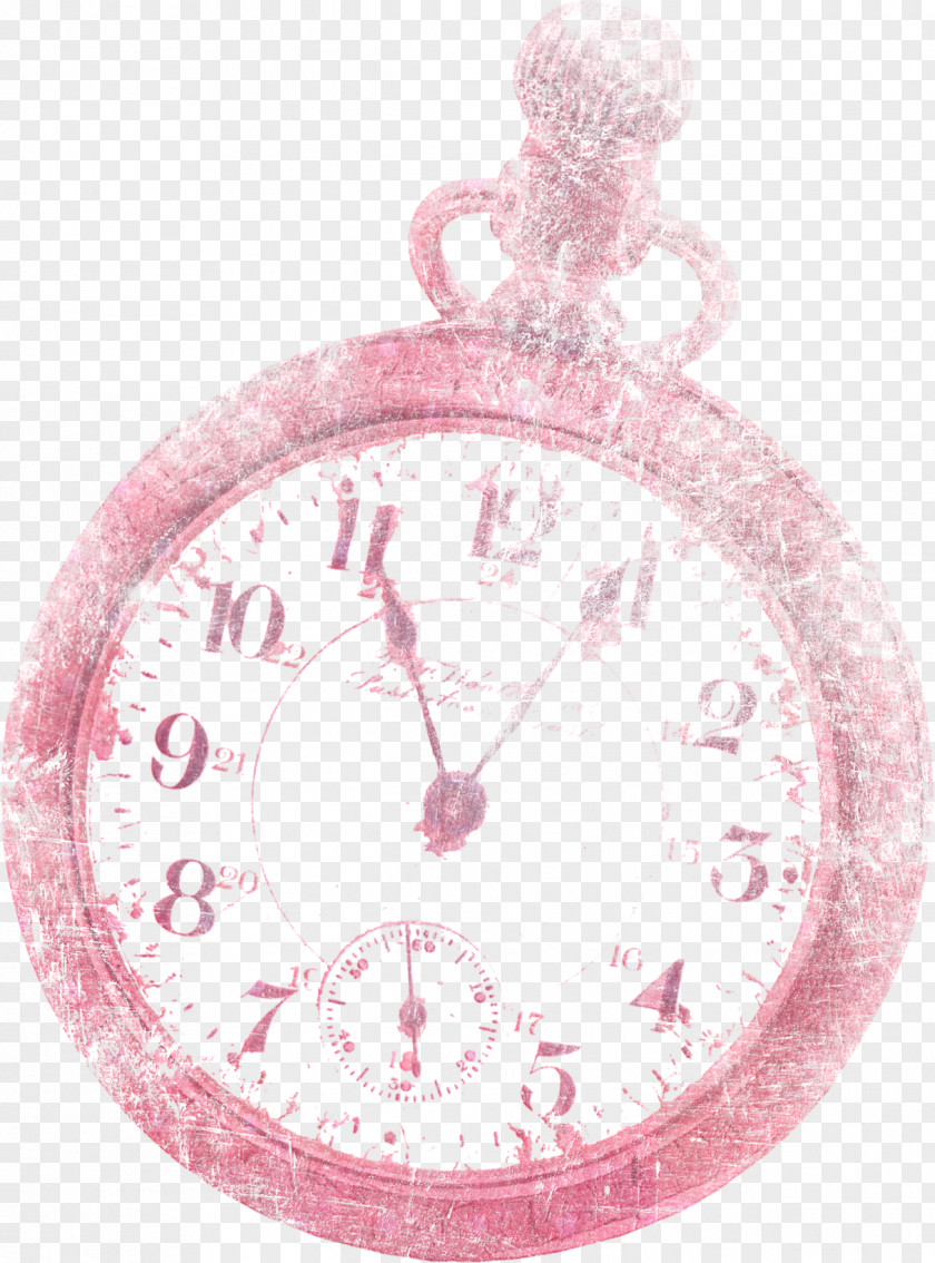 Pretty Pink Clock PNG