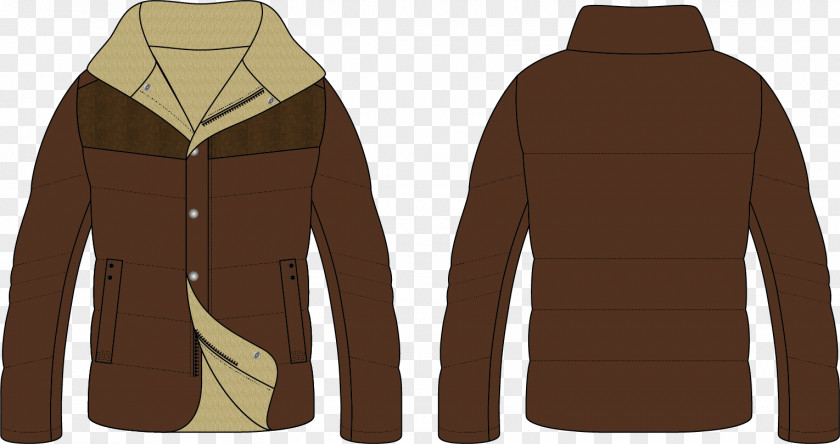 Vector Hand-painted Men's Jacket Positive And Negative PNG