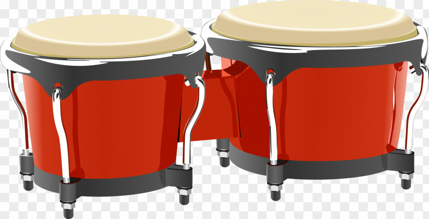 Vector Musical Instruments Bongo Drum Percussion Illustration PNG