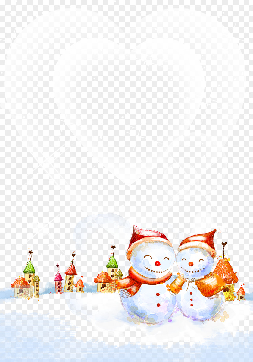 Winter Decorative Background Pattern Snow Snowman Christmas Download PNG