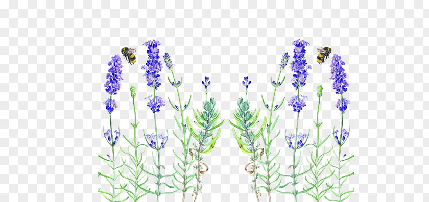 Busy Bee Picture Material English Lavender Flower Teacup Honey Milliliter PNG