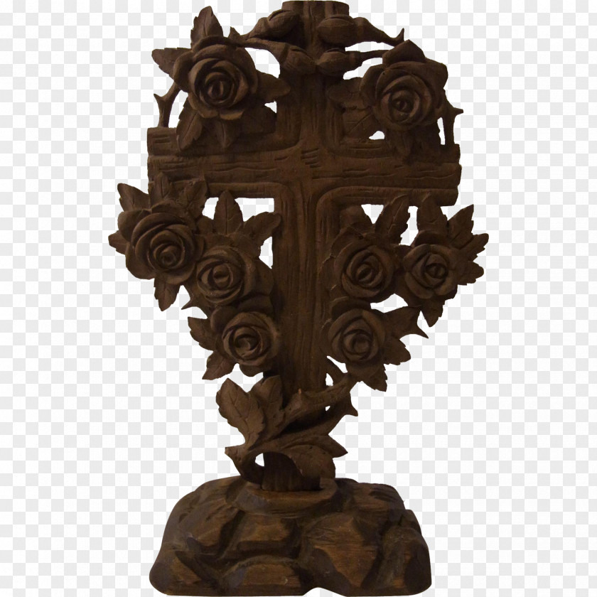 Crucifix Stone Carving Rock PNG