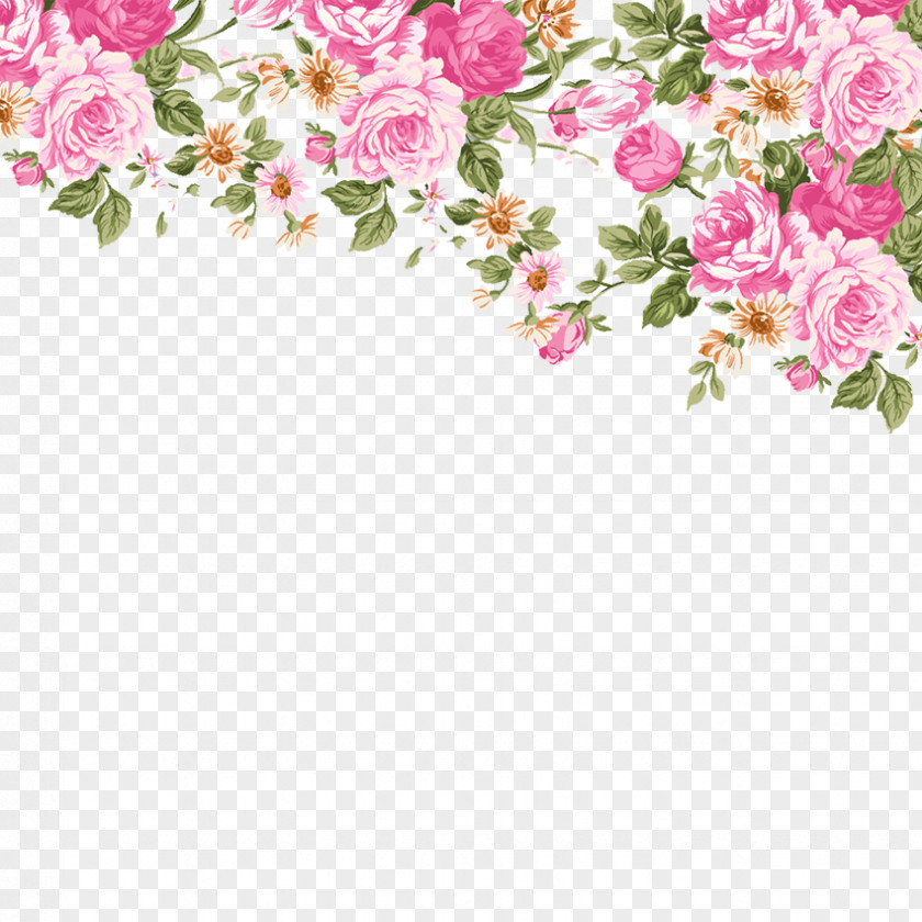 Hand-painted Roses Border Wedding Invitation Paper Stationery Zazzle Clip Art PNG