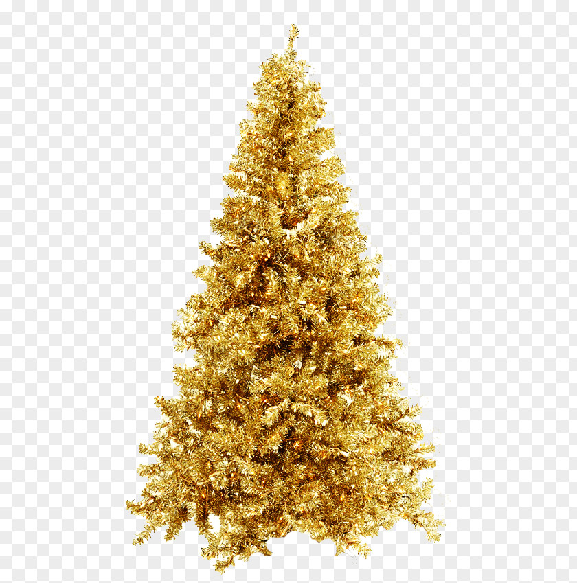 The Golden Christmas Tree Ornament PNG