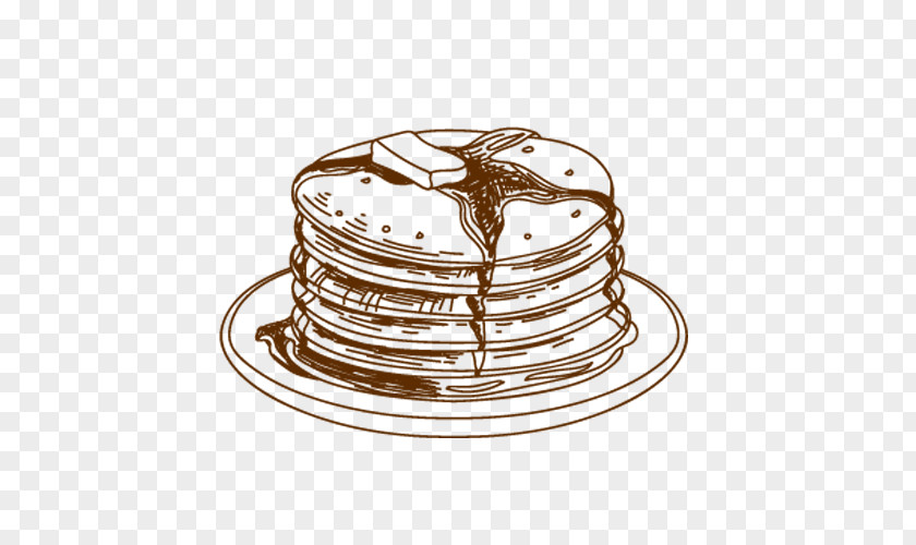 Hand-painted Cartoon Cake Pancake Breakfast Toast Omelette French Cuisine PNG