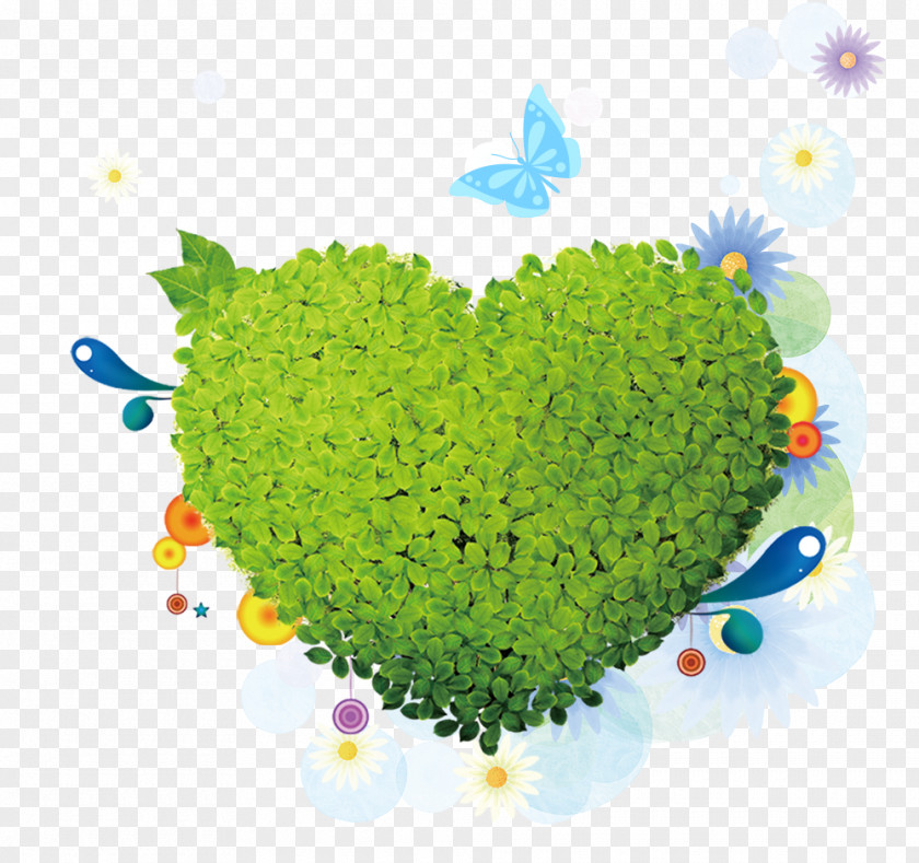 Heart-shaped Grass Tree Poster PNG
