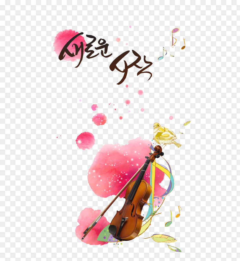 Korean Violin Musical Instrument Poster PNG