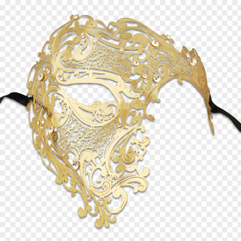 Masquerade Mask Ball Balaclava Gold PNG