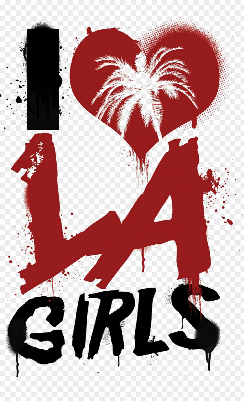 T-shirt Hoodie LA Girls I Love L.A. PNG