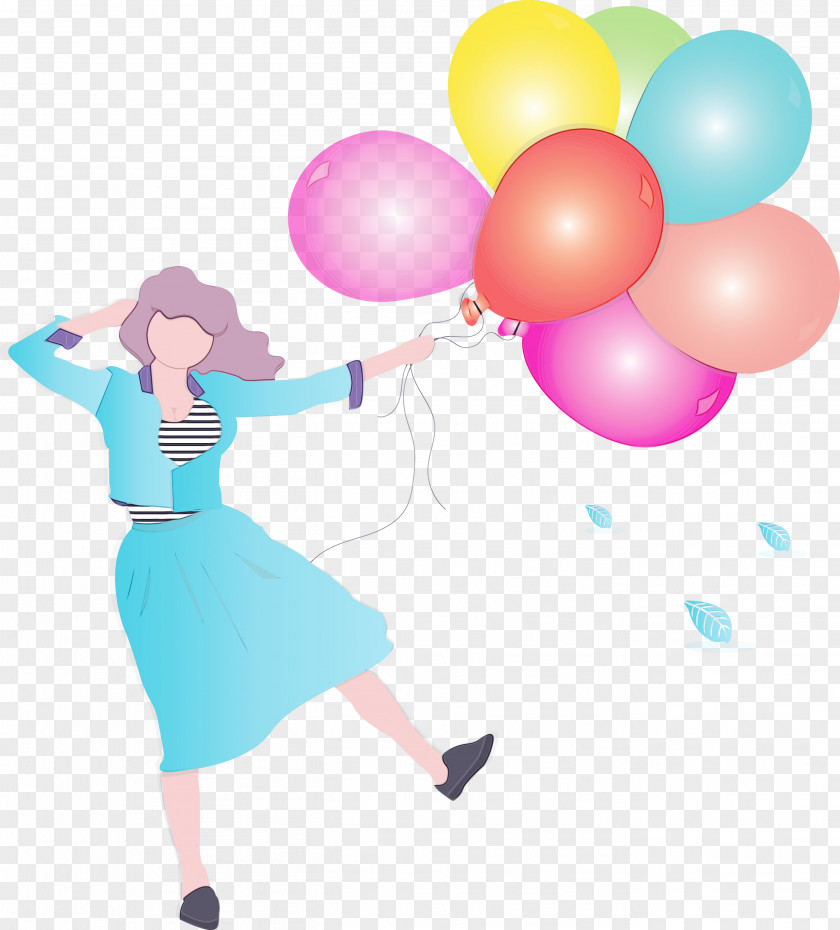 Balloon Party Supply Pink Gesture Play PNG