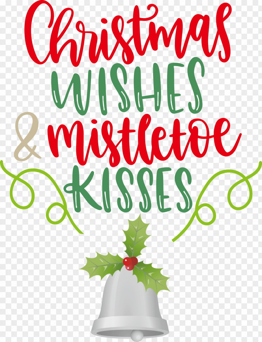 Christmas Wishes Mistletoe Kisses PNG