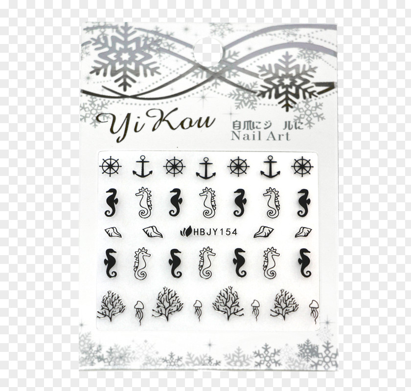 Gelish Decal Sticker Snowflake Nail Art Pattern PNG