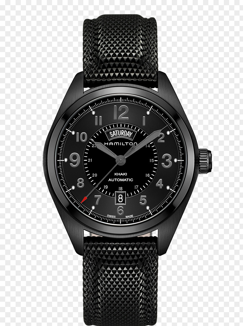 Hamilton Watches Black Mechanical Male Table Watch Company Automatic Chronograph Strap PNG