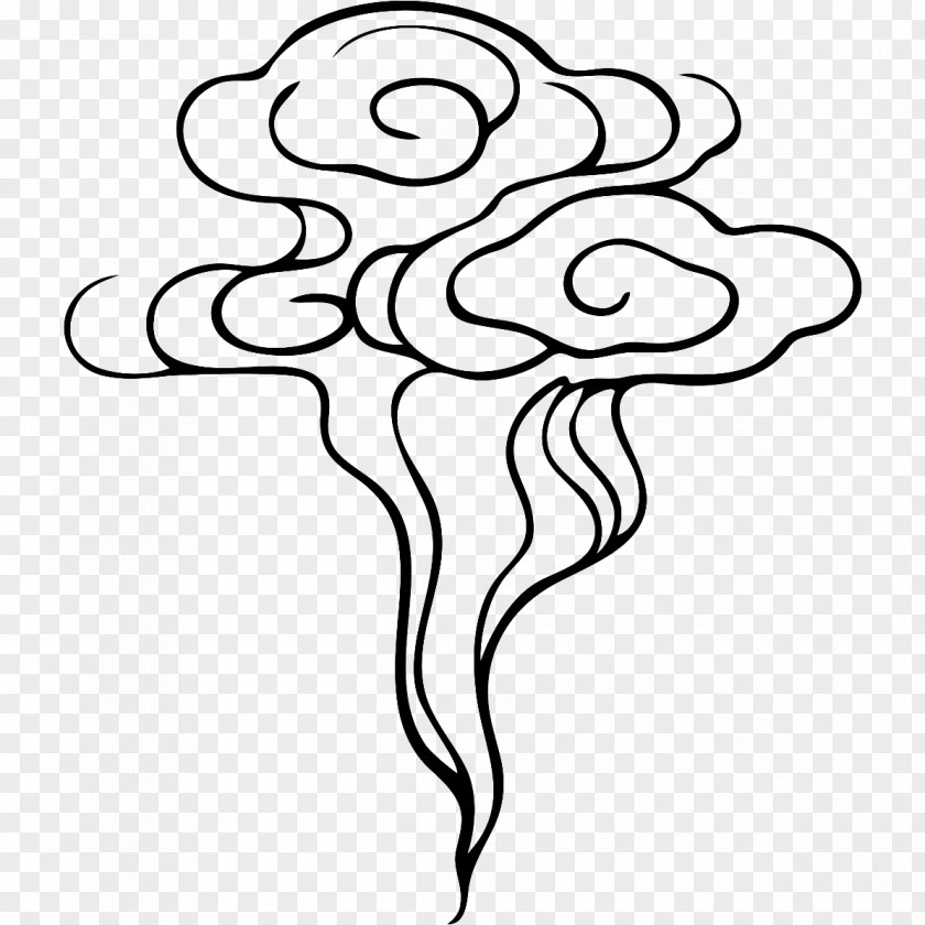Hand Drawn Mushroom, Xiangyun, Simple Strokes Mushroom Cloud Water Vapor Drop PNG