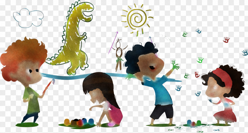 Room Sharing Cartoon Child Animation Play Fun PNG