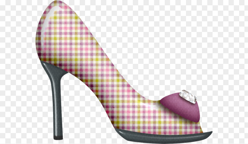 Women Plaid Heels Shoe High-heeled Footwear Fashion Handbag PNG
