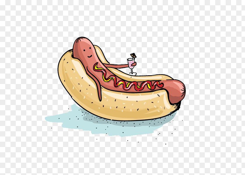 Holiday Hot Dog Dribbble Graphic Design Illustration PNG