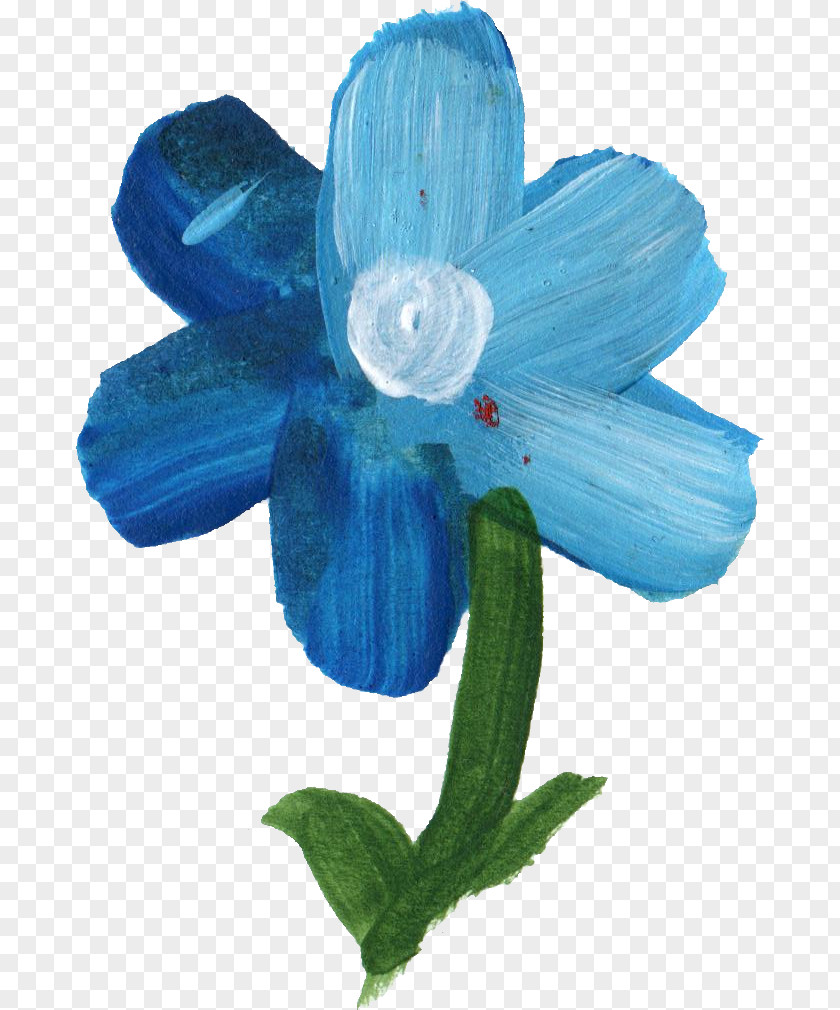 Blue Flower Microsoft Paint PNG