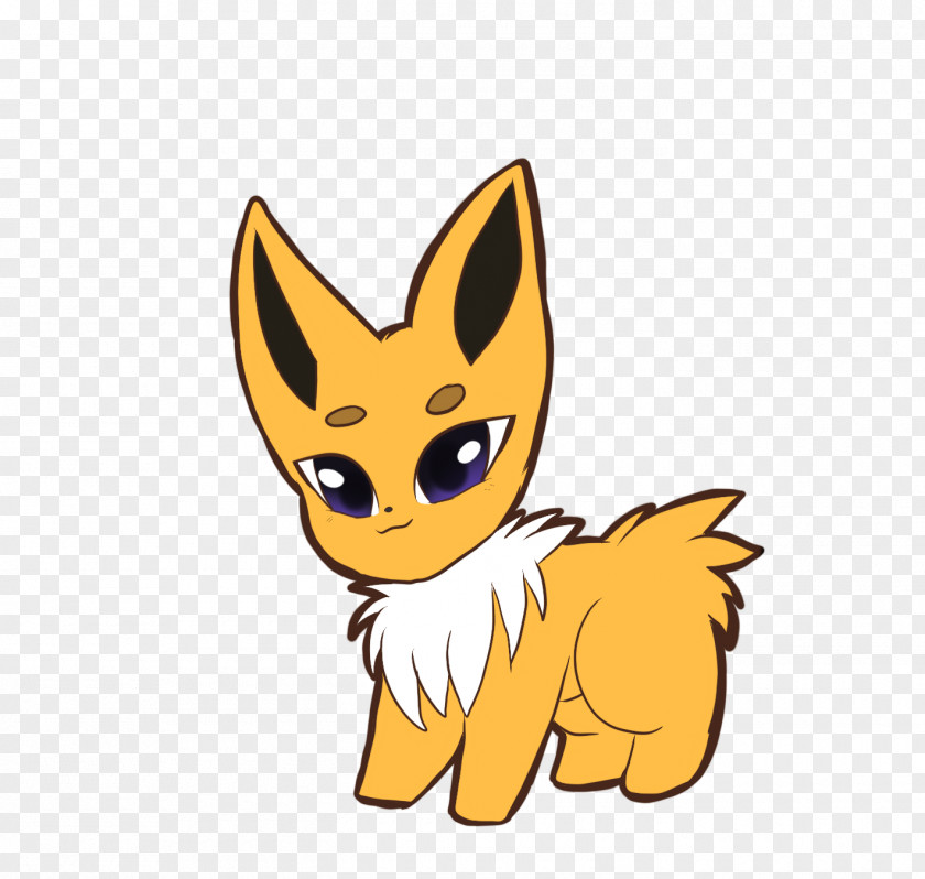 Jolteon Eevee Whiskers Red Fox Cat Clip Art Illustration PNG