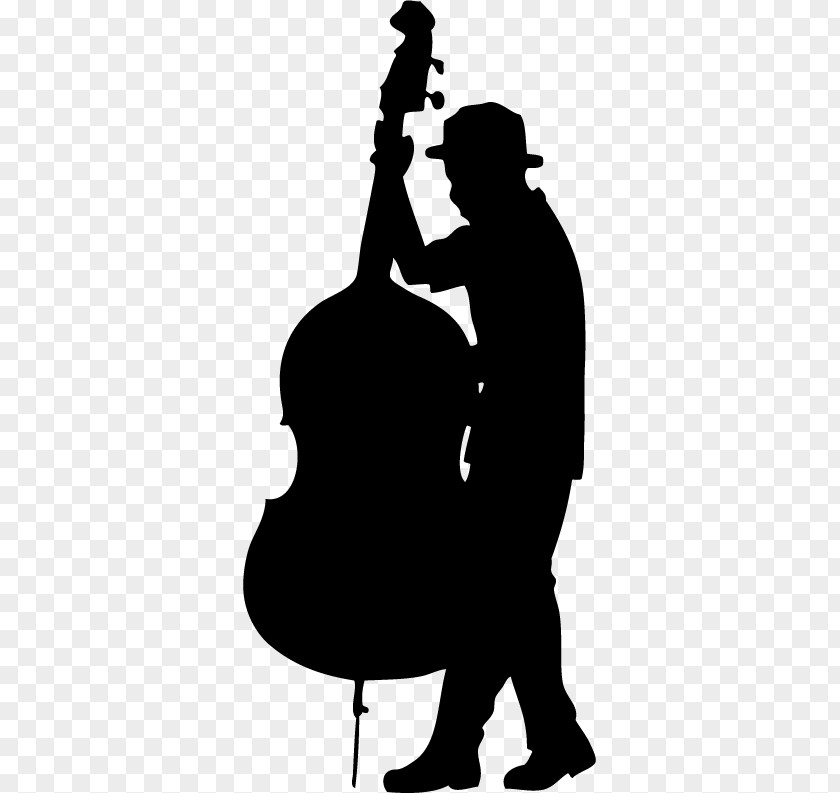 Silhouette Cello Double Bass Musician PNG