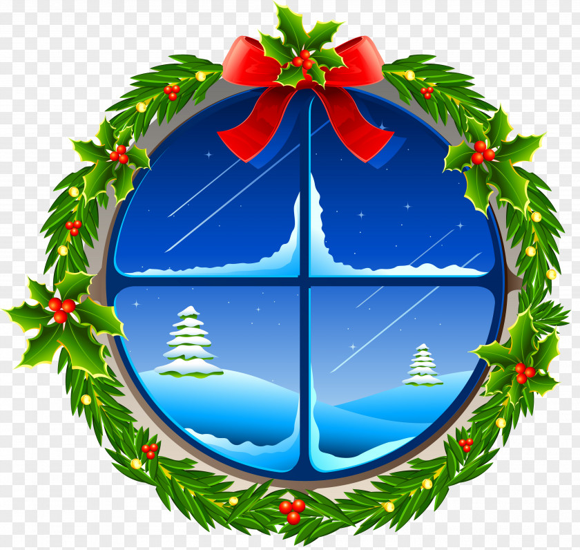 Window Christmas Tree Clip Art PNG