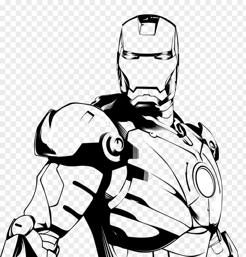 Ironman Iron Man Black And White Drawing Line Art Clip PNG