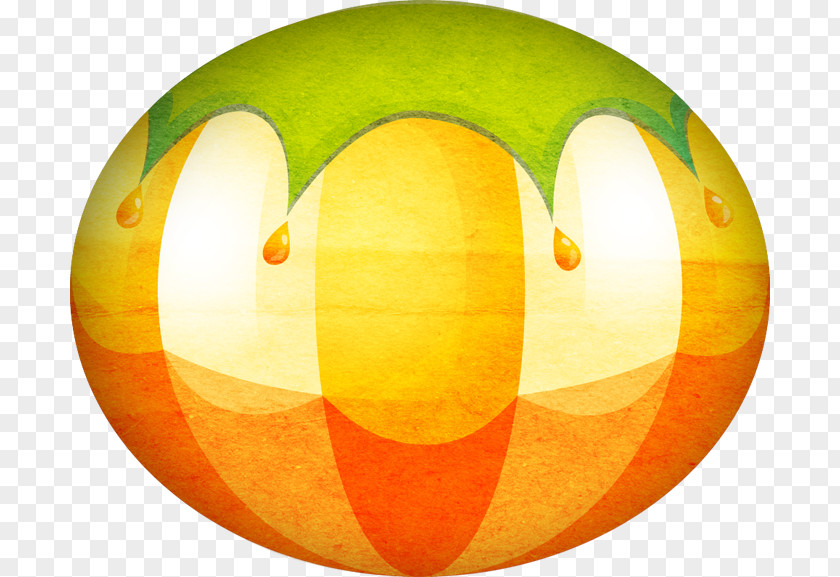 Orange Ball Pumpkin Decorating Illustration PNG