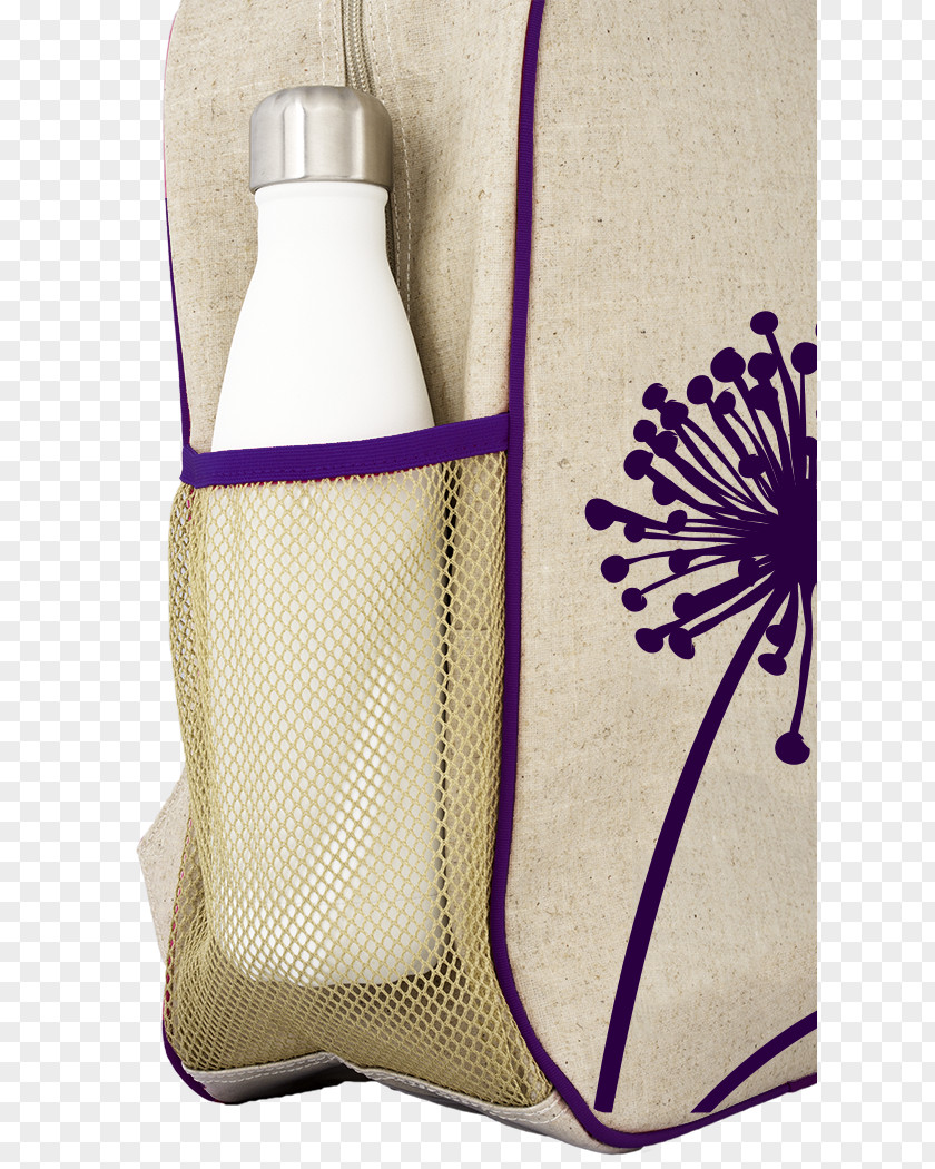 Purple Dandelion Backpack Bag Linen Textile Pre-school PNG