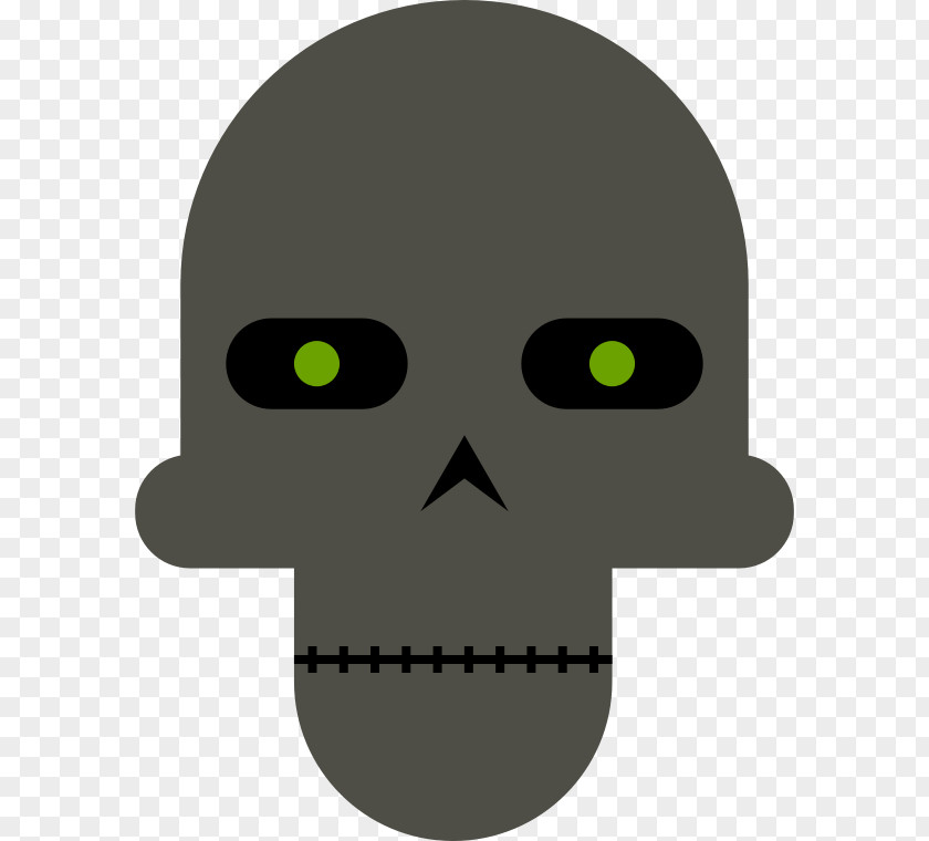 Skull Clip Art Green Fiction Character PNG