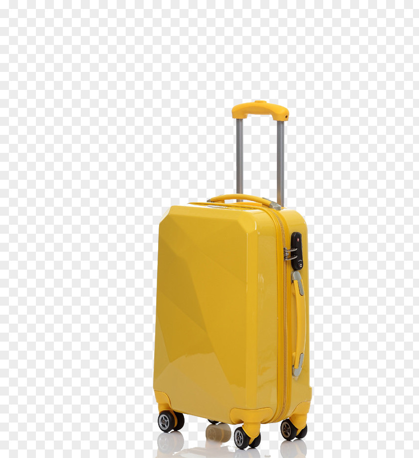 Yellow Suitcase Trolley Computer File PNG