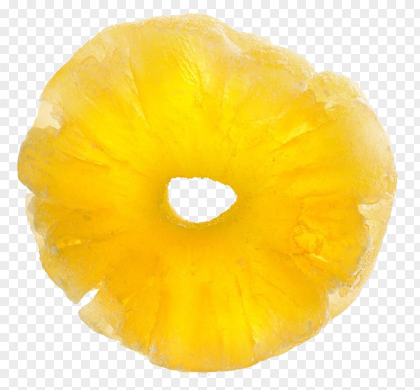 Pineapple Dried Fruit Close-up Yellow PNG