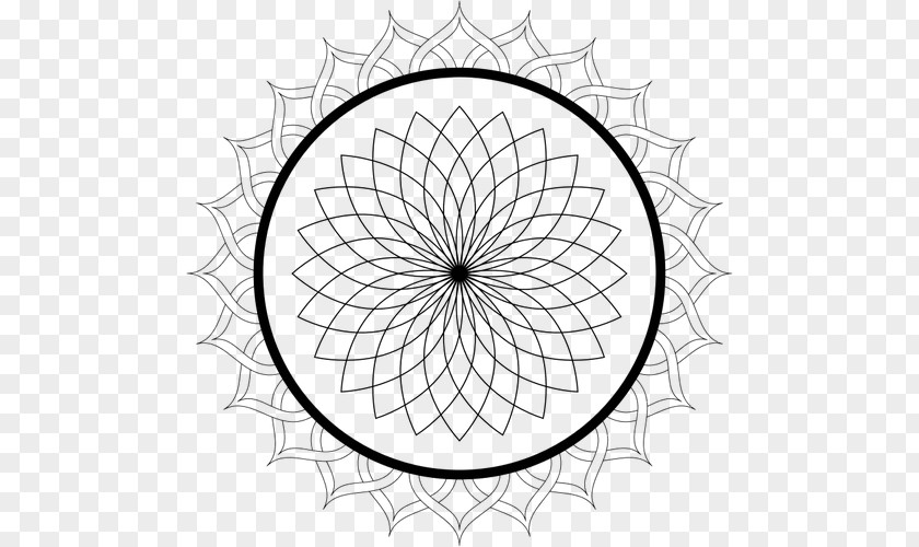 Purple Mandala Pattern Background Line Art Drawing Clip PNG