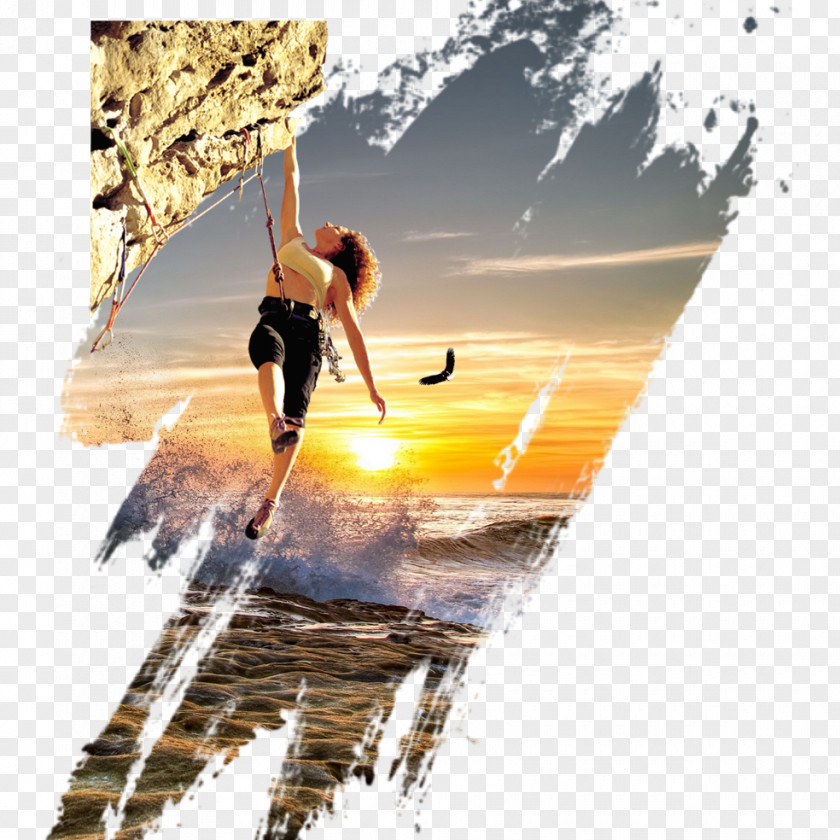 Rock Climbing Silhouette PNG