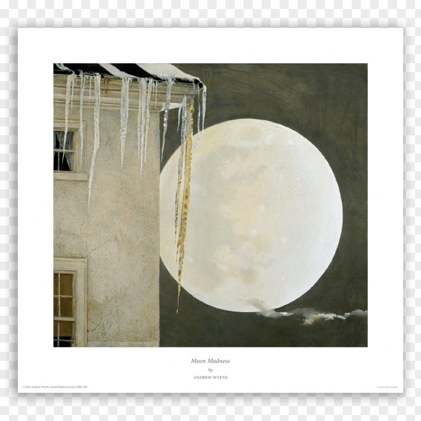 White House Moon Art Printing PNG