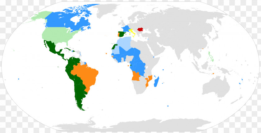 WORLD World Geographical Distribution Of French Speakers Francophonie Language PNG
