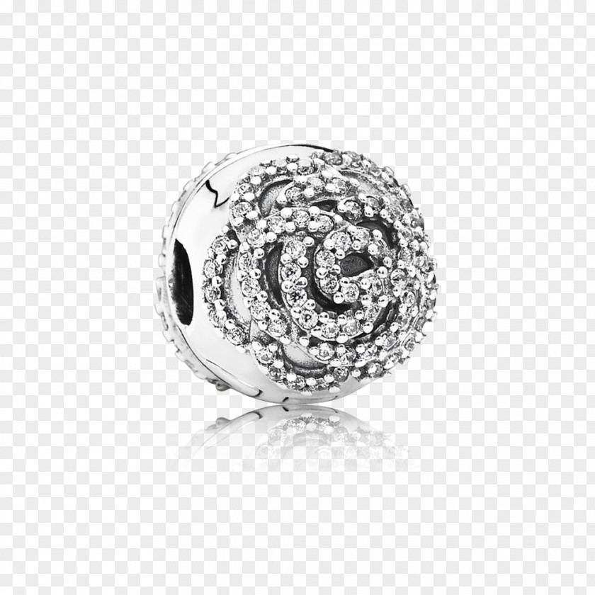 Clear CZ791529CZ Charm Bracelet PANDORA WomenJewellery Shimmering Rose Clip Charm, Cubic Zirconia Pandora PNG