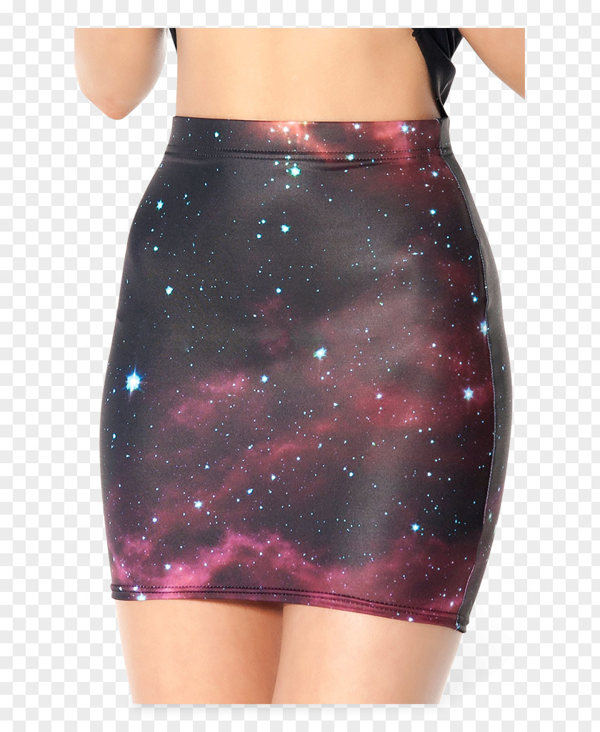 Pink Galaxy Miniskirt Waist PNG