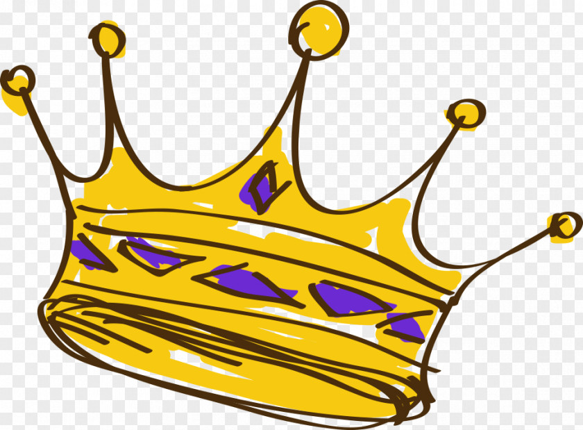 Hand-painted Cartoon Crown PNG cartoon crown clipart PNG