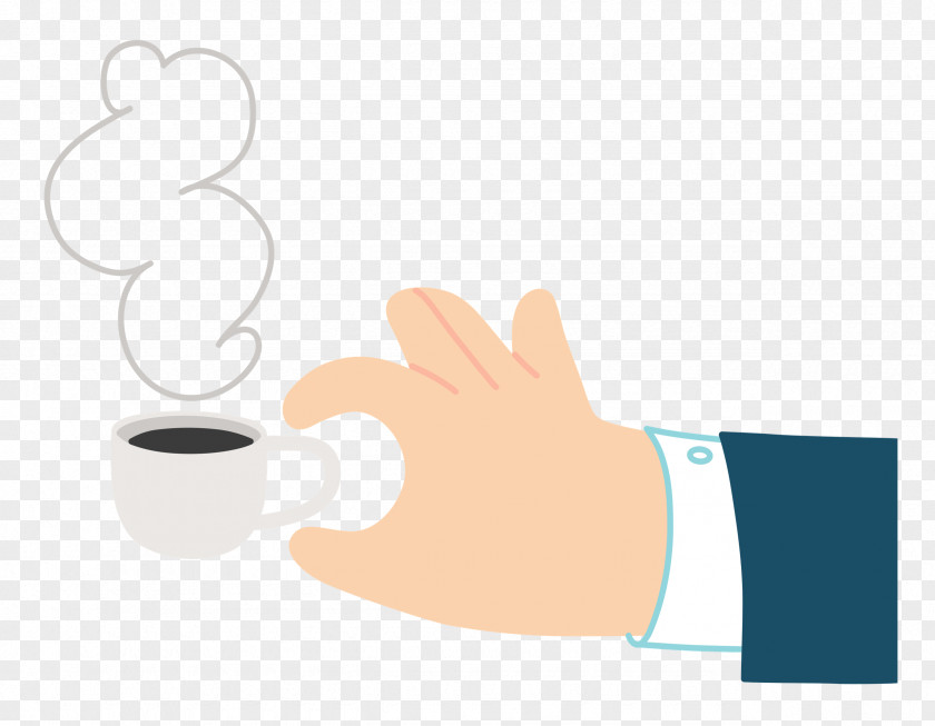 Hand Pinching Coffee PNG