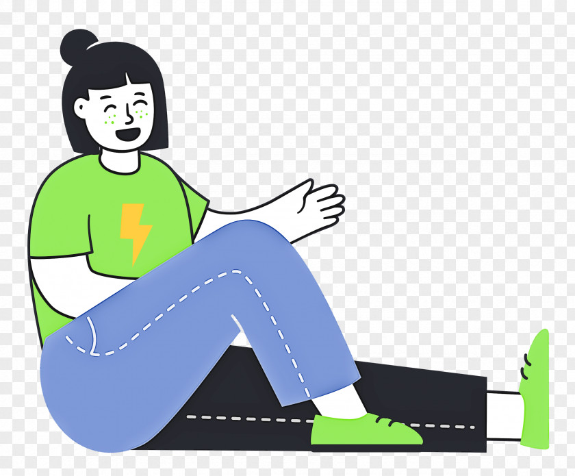 Sitting On Floor Sitting Woman PNG