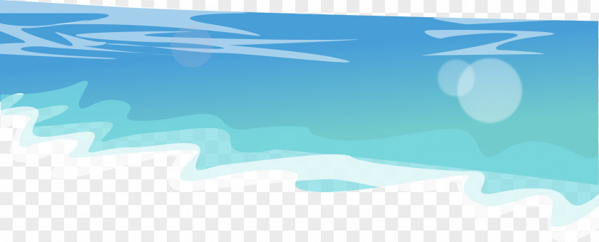 Vector Hand-painted Blue Sea Arctic Water Resources Marine Mammal Desktop Wallpaper Ocean PNG