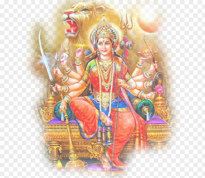 Durga Krishna Puja Devi Mahatmya PNG