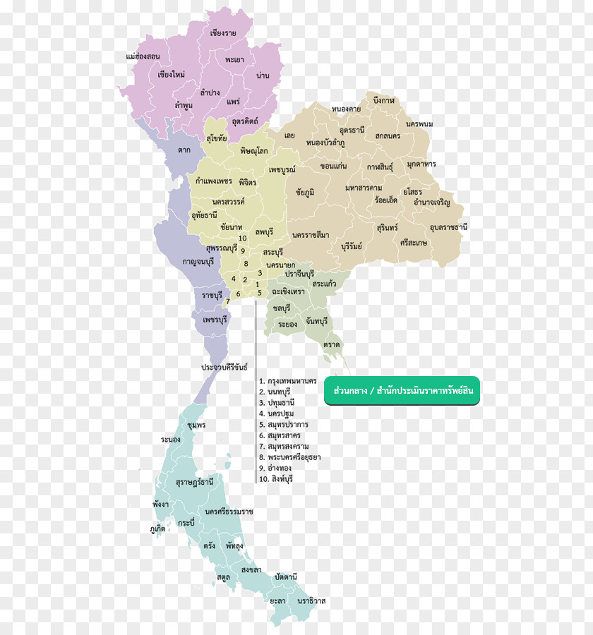 Map Eastern Thailand Provinces Of The Royal Cremation His Majesty King Bhumibol Adulyadej Northern PNG