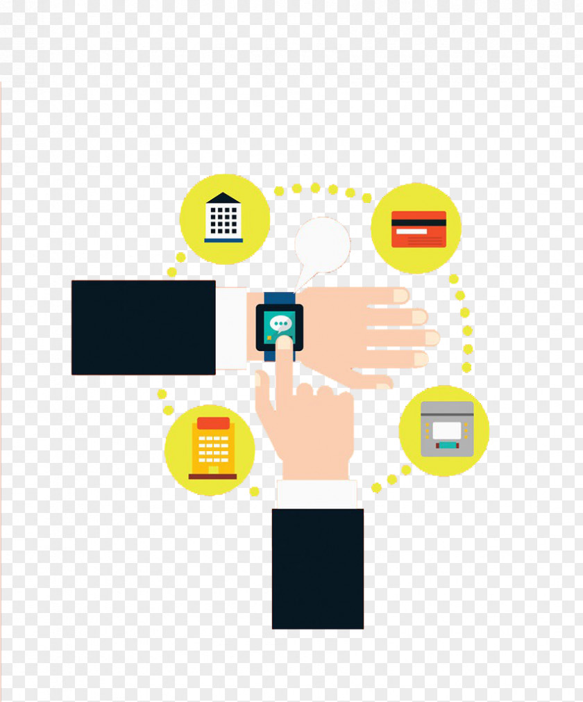 Hands On The Watch Hand Illustration PNG