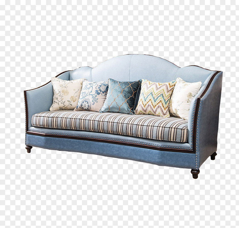 Simple And Solid Wood Sofa Combination Couch Loveseat Bed PNG