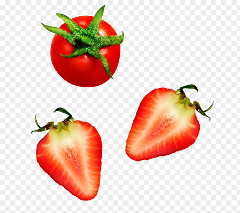 Strawberries And Tomatoes Strawberry Aedmaasikas Fruit PNG