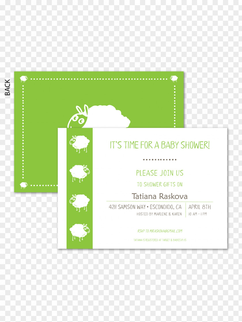 Wedding Invitation Paper Green Baby Shower PNG