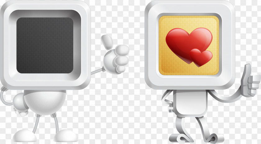 2 Vector 3D Robot Computer Graphics PNG